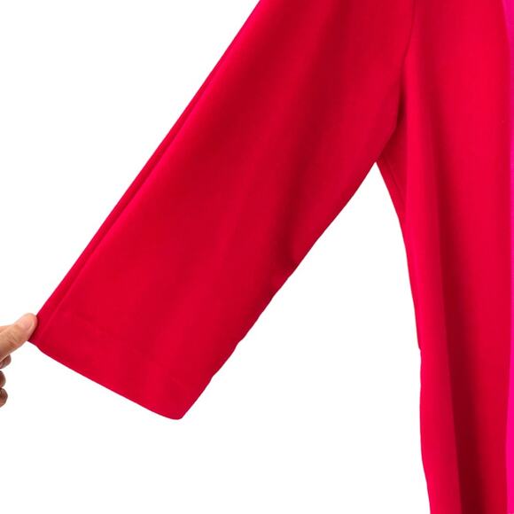 Vintage 70s Van Raalte At Home Wear Robe Duster Hostess Pink Red 16 Housecoat - Picture 4 of 11